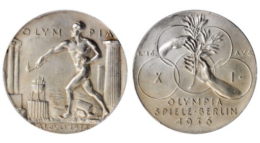 The XI Olympic Games in Berlin Silver Medal, 1936