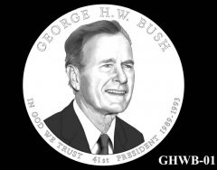 2020 George H.W. Bush Presidential $1 Coin Design Recommended