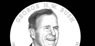 2020 George H.W. Bush Presidential Dollar Design Recommended by CCAC and CFA 2020 George H.W. Bush Presidential $1 Coin Design Candidate GHWB-01