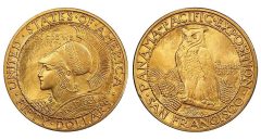 Lot 386 - $50 1915-S PANAMA-PACIFIC ROUND. PCGS MS64 CAC
