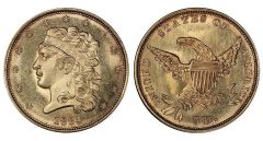 Lot 398 - $5 1834 CLASSIC. PLAIN 4. PCGS MS64+ CAC