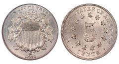 Lot 69 - 5C 1870 PCGS MS66 CAC