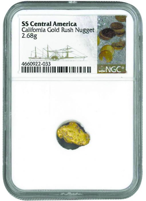 NGC certified SSCA Gold Rush nugget