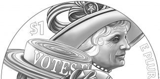 2020 Women’s Suffrage Centennial Silver Dollar and Medal Designs Unveiled Women's Suffrage Centennial Silver Dollar - Obverse Design