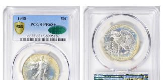 1938 Walking Liberty Half Dollar Sells for Record $81,562 at GreatCollections 1938 Proof Walking Liberty Half Dollar