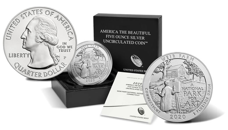 2019 P 5 Quarter Set National  Park ATB Philadelphia ~ 5 UNC Uncirculated Coins