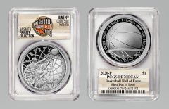2020-P Basketball Hall of Fame Silver Dollar, PCGS PR70DCAM