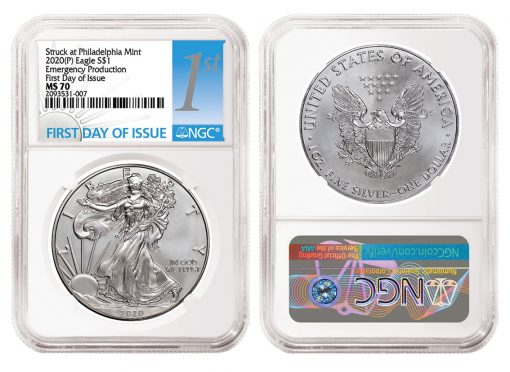 2020-P Emergency Silver Eagle graded NGC MS70