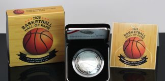 US Mint Sales: Basketball and Kennedy Coins Debut 2020-P Proof Basketball Hall of Fame Silver Dollar and Packaging