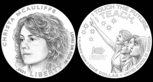2021 Christa McAuliffe Commemorative Silver Dollar Candidate Designs