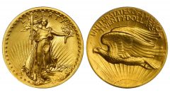 MCMVII (1907) Saint-Gaudens Double Eagle. High Relief. Wire Rim. MS-66+ (PCGS)