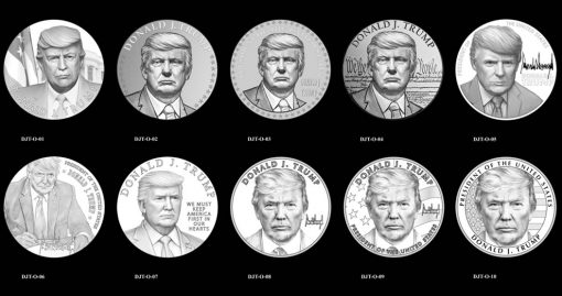 Obverse Candidate Designs for the Donald J. Trump Presidential Medal