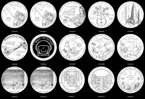 Reverse 2021 Christa McAuliffe Commemorative Silver Dollar Candidate Designs