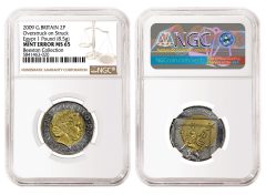 2009 Great Britain Two Pounds Overstruck on an Egypt One Pound