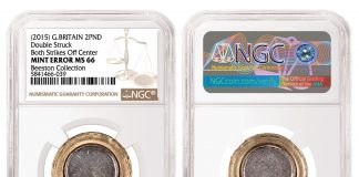 NGC Certifies Beeston Collections of British Error Coins (2015) Great Britain Two Pounds Double Struck