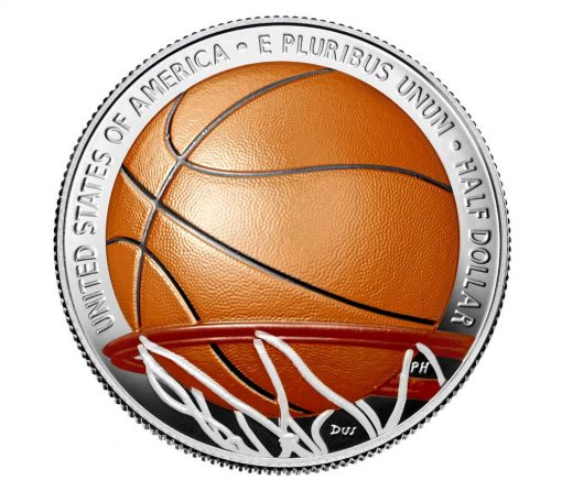 Basketball Hall of Fame 2020 Colorized Half Dollar - reverse