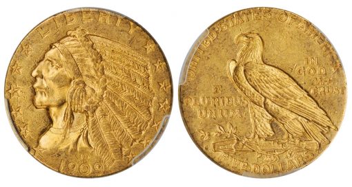 Lot 1542 - 1909-O Indian Half Eagle