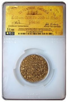 S.S. Central America sunken treasure - 5 oz Cal Gold Rush gold dust