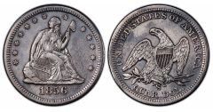 SSCA 1856 S over s PCGS XF45