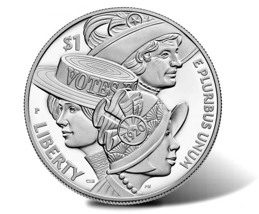 2020-P Proof Women's Suffrage Centennial Silver Dollar - Obverse