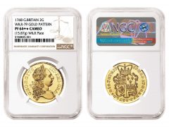 Great Britain 1768 Pattern Gold 2 Guinea graded NGC PF 64+★