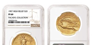 NGC-Certified 1907 $20 Double Eagle Gold Coin Realizes $660,000 in Heritage Sale 1907 High Relief Double Eagle, graded NGC PF 69
