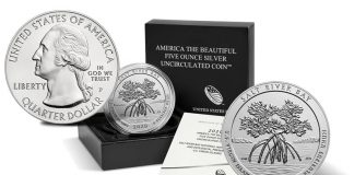 2020 Salt River Bay 5 Ounce Silver Uncirculated Coin Released 2020-P Salt River Bay Five Ounce Silver Uncirculated Coin and Packaging