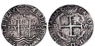 SBG Announces October Sale of World and Ancient Coins and Paper Money Lot 71125: BOLIVIA. "Royal" Presentation 8 Reales, 1686-P VR. Potosi Mint.