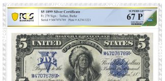 PCGS To Embed NFC Technology In Holders PCGS NFC 1899 $5 Silver Certificate