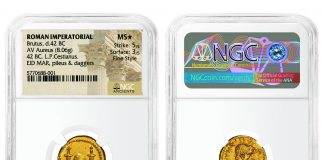 NGC Ancients Certifies ‘EID MAR’ Aureus of Brutus Roman Imperatorial EID MAR Aureus of Brutus