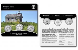 Tallgrass Prairie Quarters for Vermont in Three-Coin Set