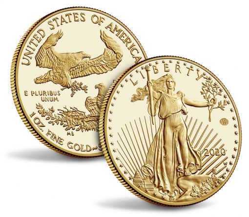 End of World War II 75th Anniversary American Eagle Gold Proof Coin - reverse and obverse
