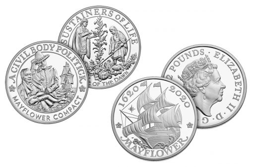 Medal and coin of 400th Anniversary of the Mayflower Voyage Silver Proof Coin and Medal Set1