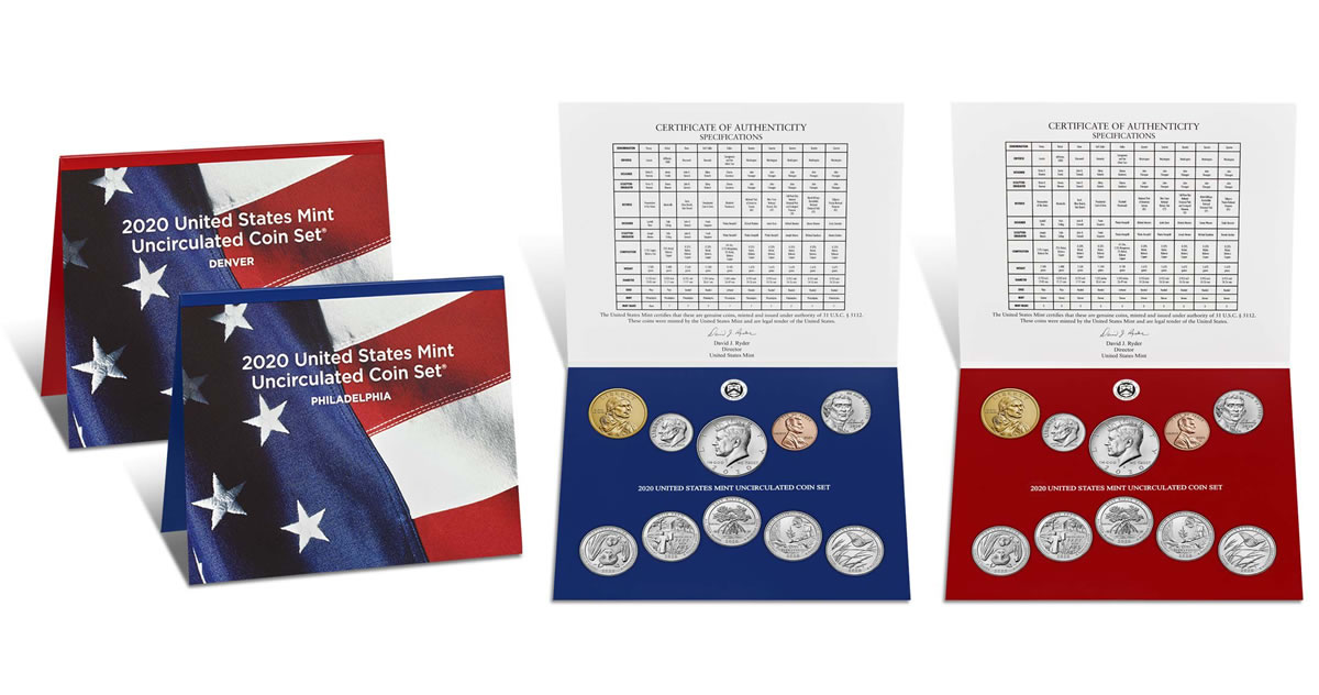 2019 & 2020 P & D United States Mint Uncirculated Coin Sets~40 Coins Total~! 