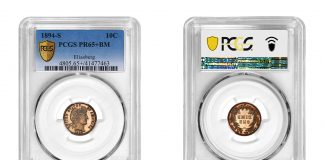 Buyer of Historic 1894-S Barber Dime Crosses it to PCGS 1894-S Barber Dime, graded PCGS PR65+