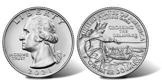 2021 George Washington Crossing the Delaware Quarter Images Unveiled 2021 General George Washington Crossing the Delaware Quarter - obverse and reverse