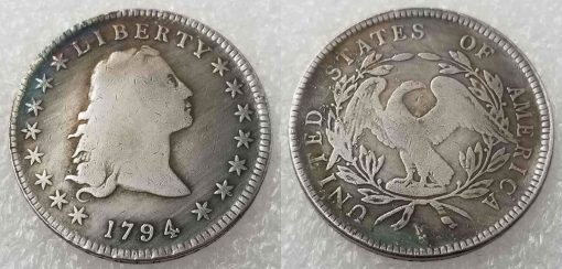 Fake 1794 Flowing Hair dollar