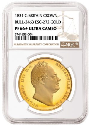 Great Britain 1831 Gold Crown graded NGC PF 66★ Ultra Cameo