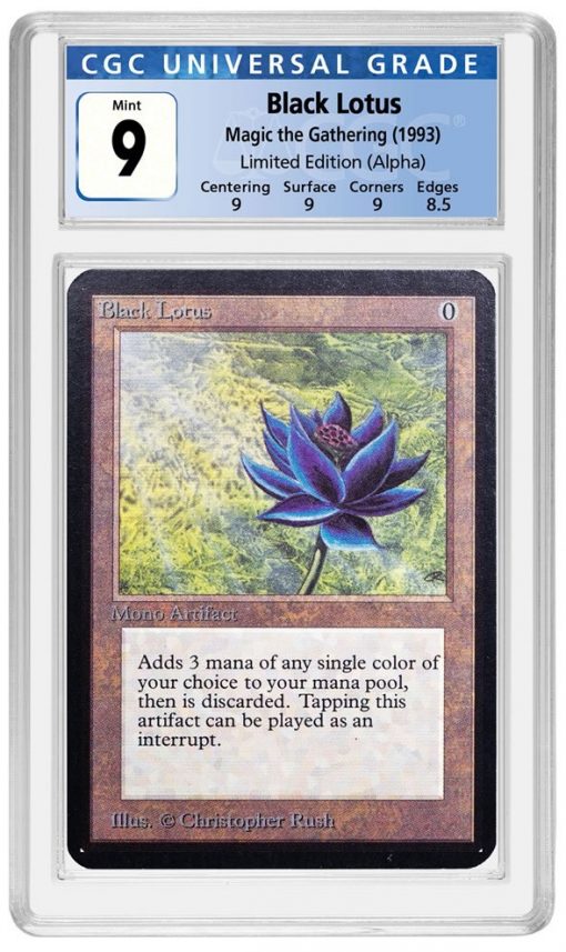 1993 Magic The Gathering Black Lotus graded CGC Mint 9