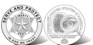 US Mint Sales: 2021 Commemorative Coins Debut 2021 National Law Enforcement Memorial and Museum Commemorative Half Dollar Designs