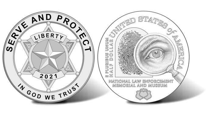 2021 National Law Enforcement Memorial and Museum Commemorative Half Dollar Designs