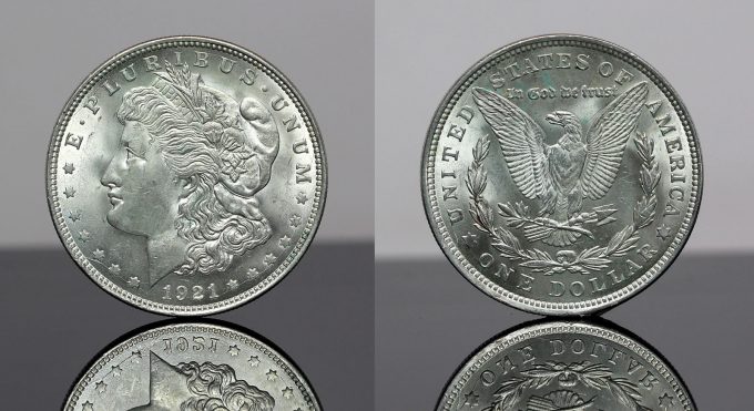 Morgan Silver Dollar - obverse and reverse