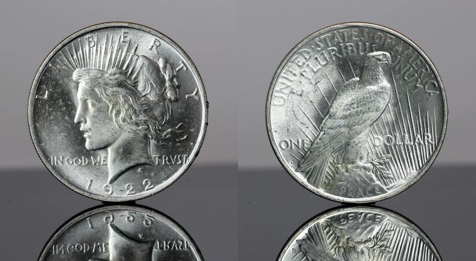 Peace Silver Dollar - obverse and reverse