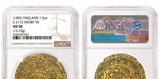 Royal Mint to Auction NGC-Certified Henry VII Sovereign on March 4 1492 England Type 2 Henry VII Sovereign, graded NGC AU 50