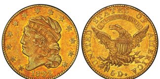 Stack’s Bowers March 2021 Sale Includes Legendary 1822 Half Eagle 1822 half eagle