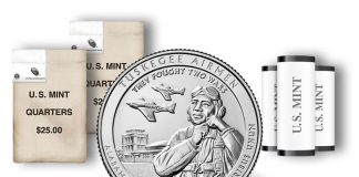 Tuskegee Airmen Quarters for Alabama Released in Rolls and Bags 2021 Tuskegee Airmen quarter rolls and bags