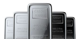 Gold Logs Fourth Gain; Platinum Marks Highest Finish in 6 Years 9995 fine platinum bars Feb 10,2021