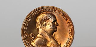 Martin Van Buren Presidential Silver Medal Released Martin Van Buren Presidential Bronze Medal - Obverse