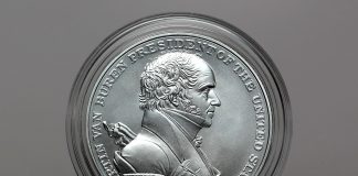 US Mint Sales: 2021-W Proof Platinum Eagle and Martin Van Buren Silver Medal Debut Martin Van Buren Presidential Silver Medal