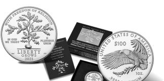 2021-W Proof American Platinum Eagle Depicts Freedom of Religion US Mint Product Images of 2021-W Proof American Platinum Eagle